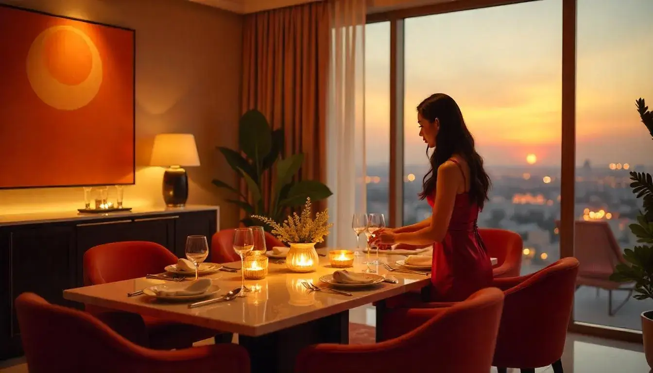 Modern apartment interior in Dubai showcasing typical expat housing for US citizens.